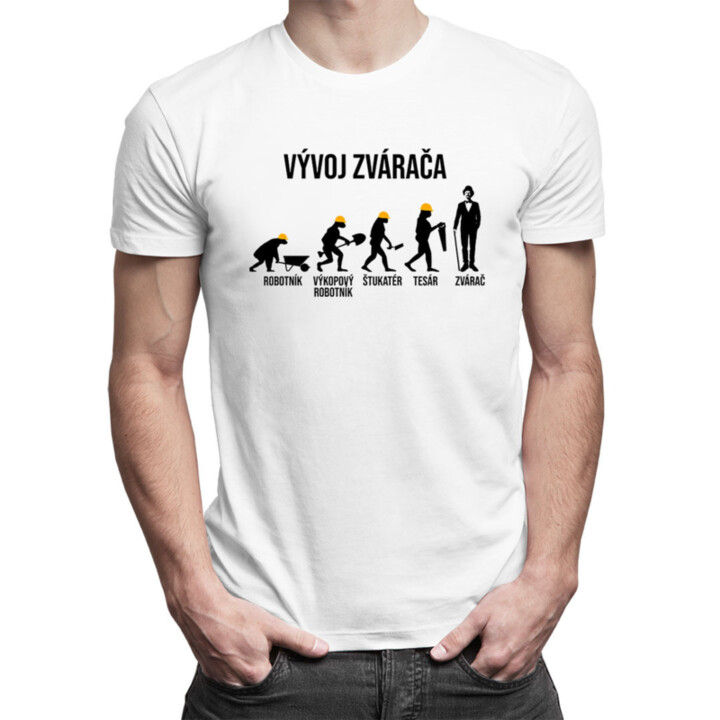 Vývoj zvárača - pánske tričko s potlačou