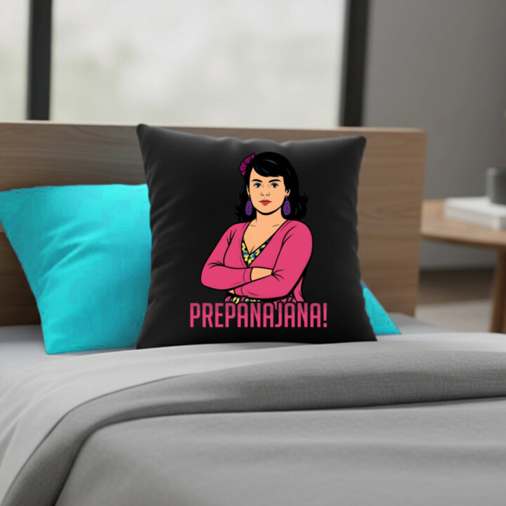 Prepánajána! - pre fanúšikov seriálu Horná Dolná - čierny vankúš s potlačou
