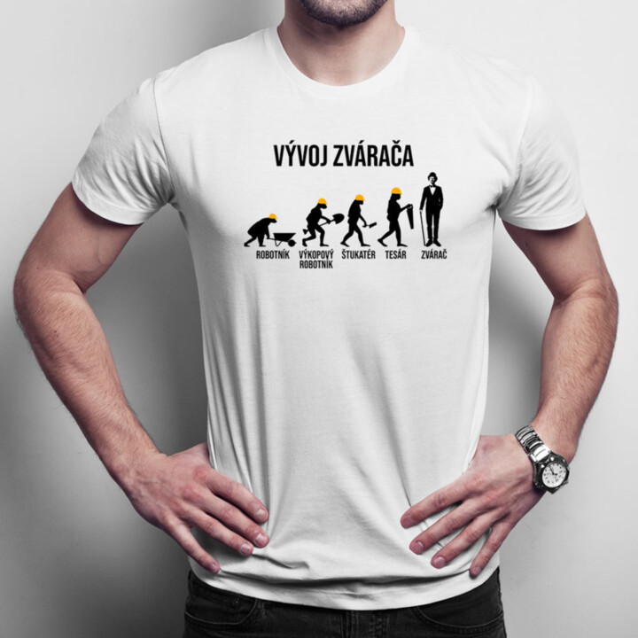 Vývoj zvárača - pánske tričko s potlačou