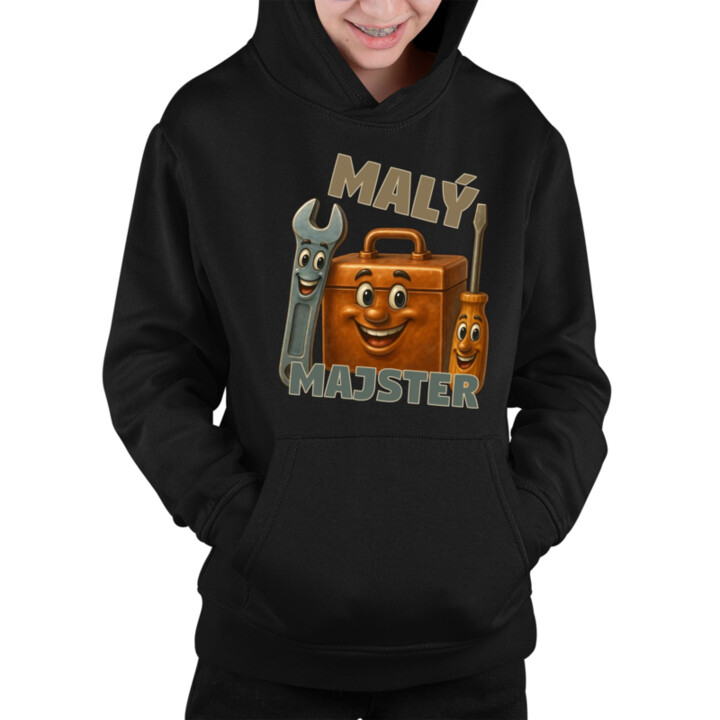 Malý majster - detská mikina s kapucňou