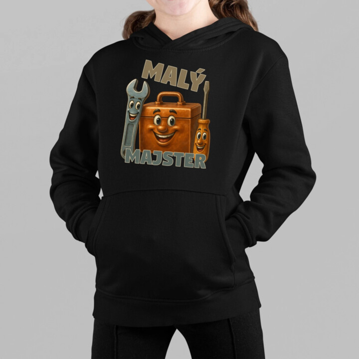 Malý majster - detská mikina s kapucňou