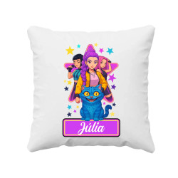 Rumi, Mira i Zoey - Huntrix  - vložte meno - vankúš s potlačou pre fanúšikov kpop demon hunters - personalizovaný produkt