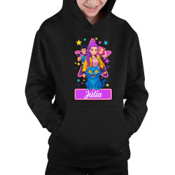 Rumi, Mira i Zoey - detská mikina s kapucňou pre fanúšikov huntrix kpop demon hunters - personalizovaný produkt