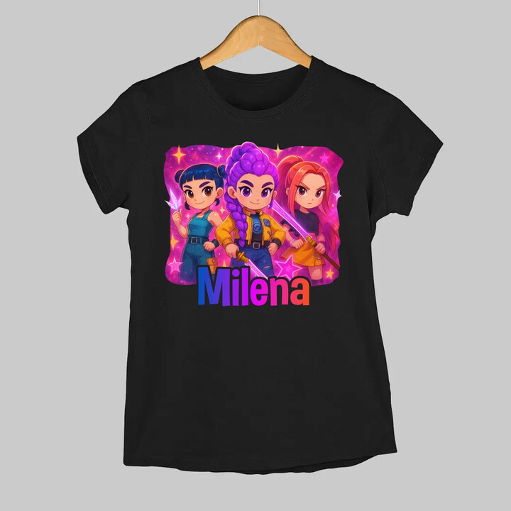 Huntrix s menom - dámske tričko s potlačou pre fanúšikov huntrix KPop Demon Hunters - personalizovaný produkt