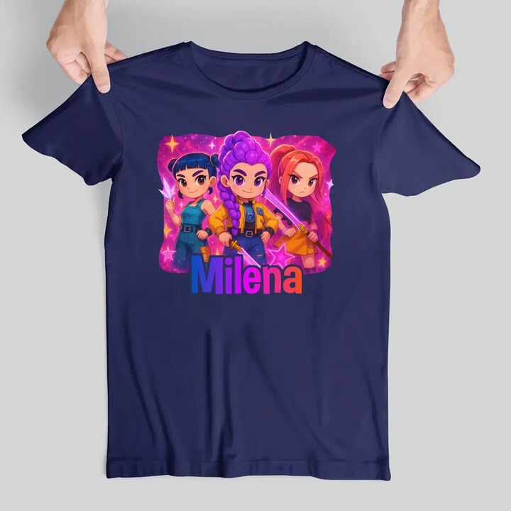 Huntrix s menom - pánske tričko s potlačou pre fanúšikov huntrix KPop Demon Hunters - personalizovaný produkt