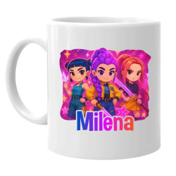 Huntrix s menom - keramický hrnček s potlačou pre fanúšikov huntrix KPop Demon Hunters - personalizovaný produkt