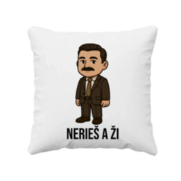 Nerieš a ži - vankúš s potlačou