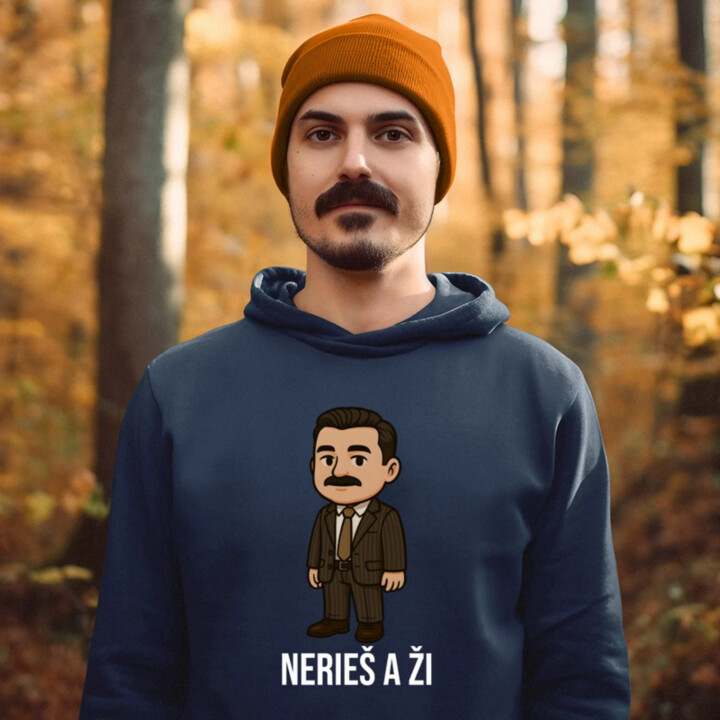 Nerieš a ži  - pánska mikina s potlačou