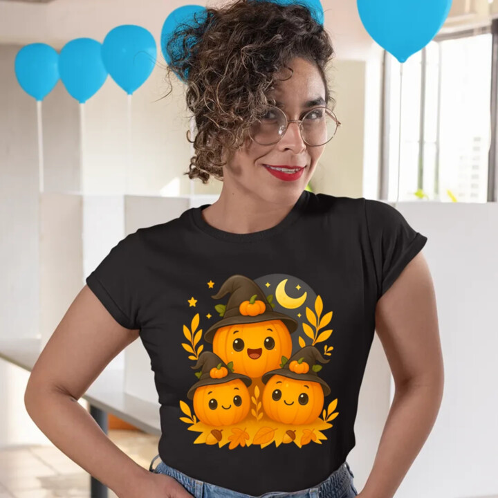 Deň tekvíc - halloween - tekvica - dámske tričko s potlačou