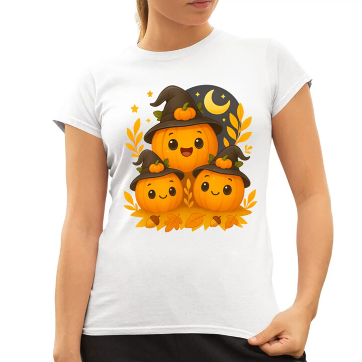Deň tekvíc - halloween - tekvica - dámske tričko s potlačou