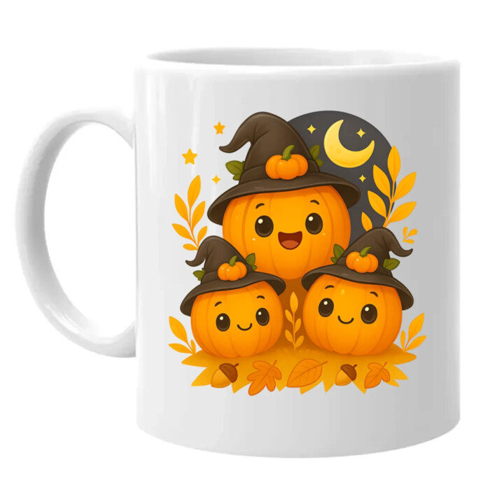 Deň tekvíc - halloween - tekvica - keramický hrnček s potlačou