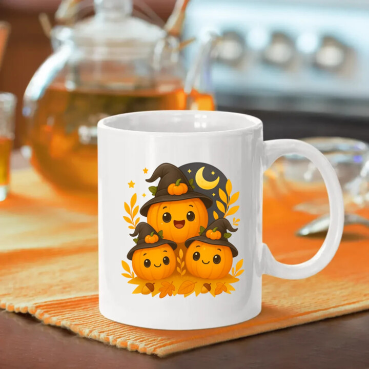 Deň tekvíc - halloween - tekvica - keramický hrnček s potlačou
