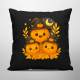 Deň tekvíc - halloween - tekvica - čierny vankúš s potlačou