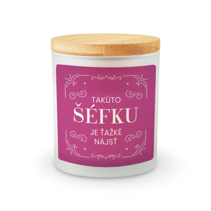 Takúto šéfku je ťažké nájsť - vonná svieca s potlačou