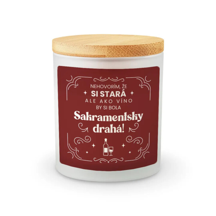 Nehovorím, že si stará - vonná svieca s potlačou