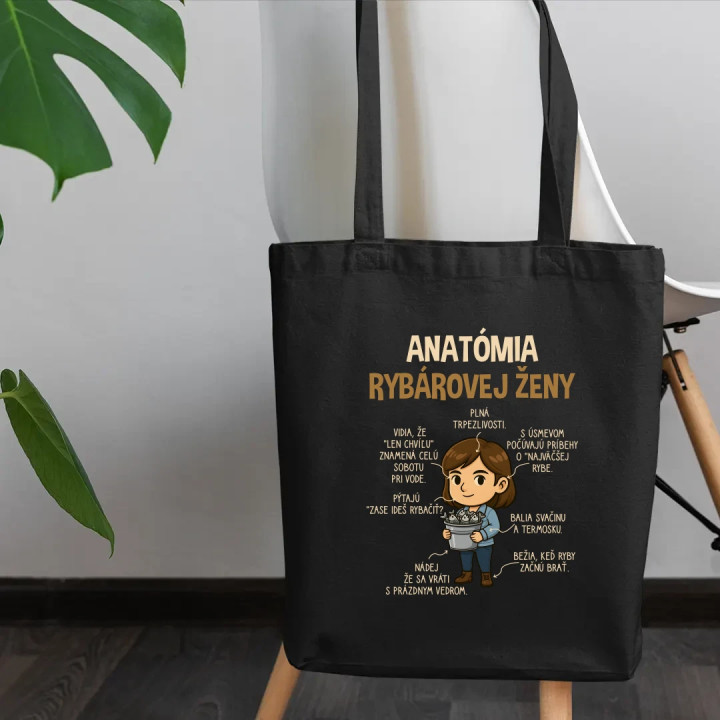 Anatómia rybárovej ženy - taška s potlačou