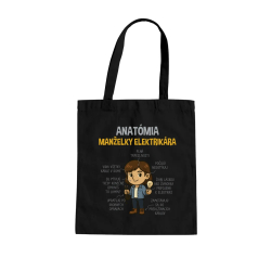 Anatómia manželky elektrikára - taška s potlačou