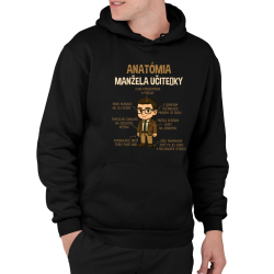 Anatómia manžela učiteľky  - pánska mikina s potlačou