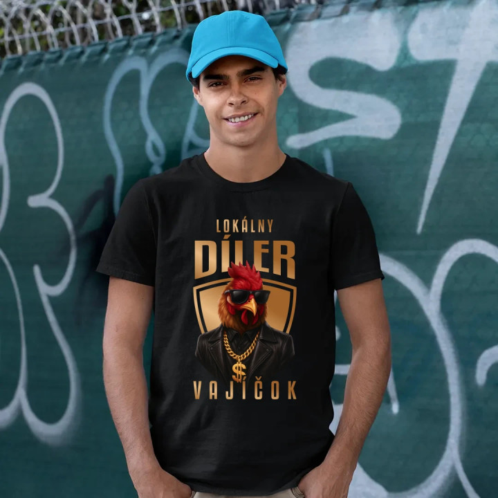 Lokálny díler vajíčok v2 - pánske tričko s potlačou
