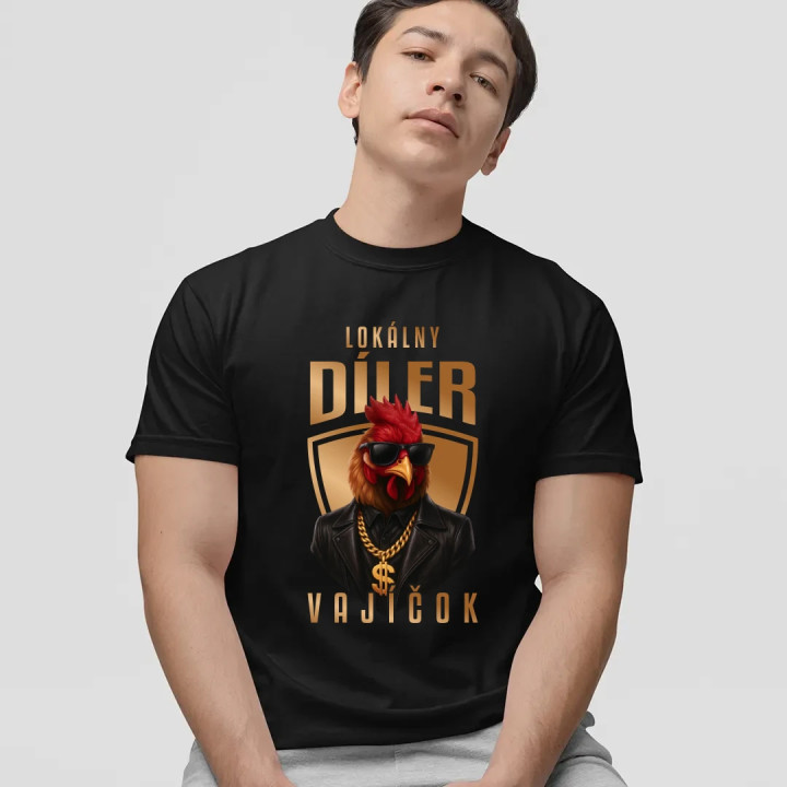 Lokálny díler vajíčok v2 - pánske tričko s potlačou