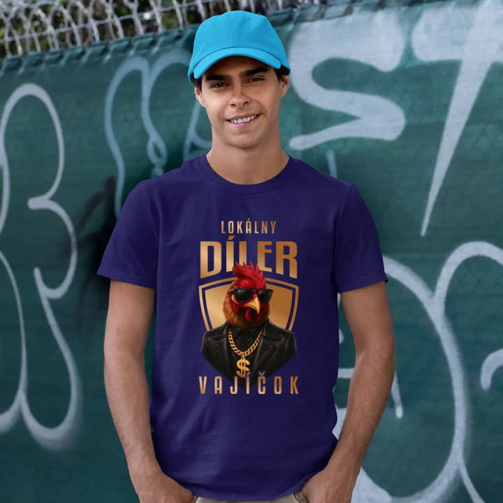 Lokálny díler vajíčok v2 - pánske tričko s potlačou