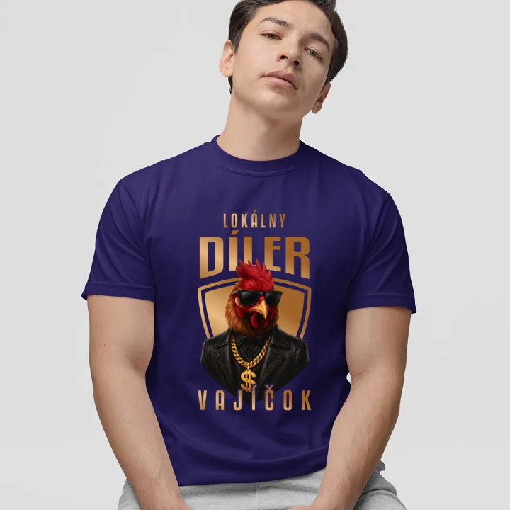Lokálny díler vajíčok v2 - pánske tričko s potlačou