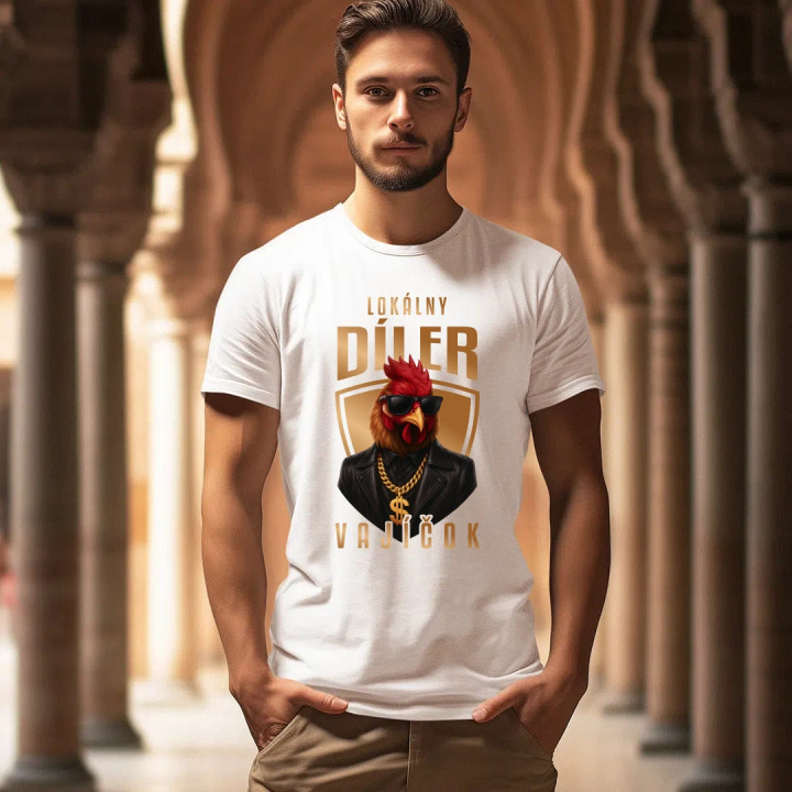 Lokálny díler vajíčok v2 - pánske tričko s potlačou