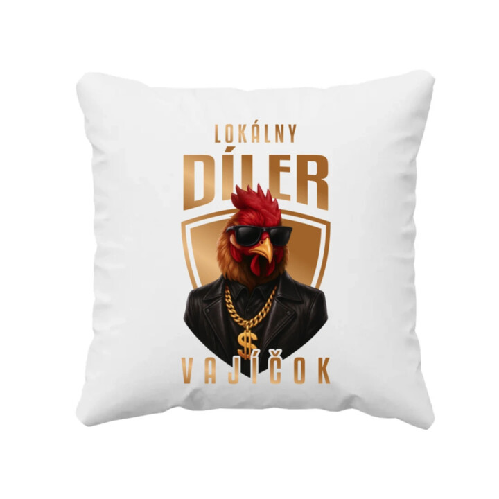 Lokálny díler vajíčok v2 - vankúš s potlačou