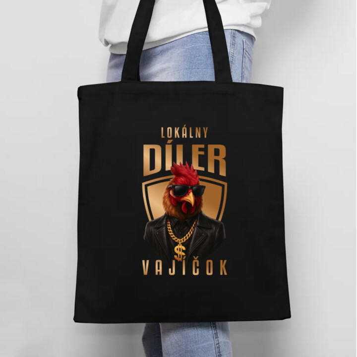 Lokálny díler vajíčok v2 - taška s potlačou