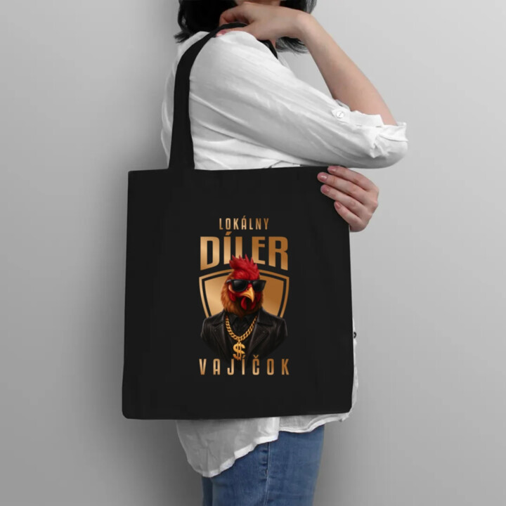 Lokálny díler vajíčok v2 - taška s potlačou