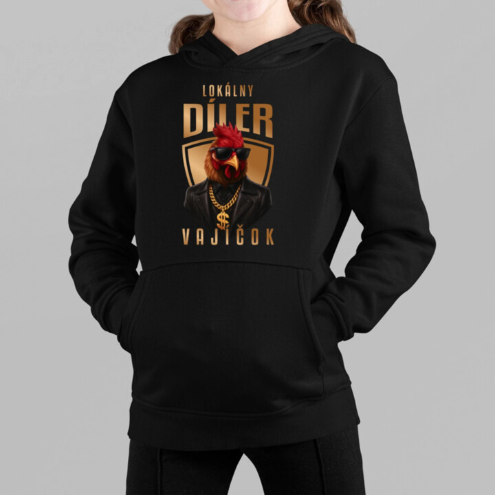 Lokálny díler vajíčok v2 - detská mikina s kapucňou