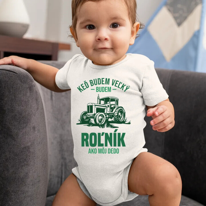 Keď budem veľký, budem roľník ako môj dedo  - body s potlačou