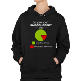 Čo mám robiť na dôchodku? Jazdiť na bicykli / Áno, ale na červenej  - dámska mikina s potlačou