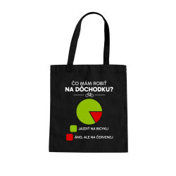 Čo mám robiť na dôchodku? Jazdiť na bicykli / Áno, ale na červenej - taška s potlačou