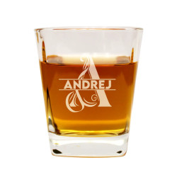 Monogram (meno) - pohár na whisky s gravírovaním - personalizovaný produkt