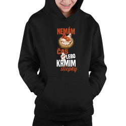 Nemám čas, lebo kŕmim sliepky - detská mikina s kapucňou