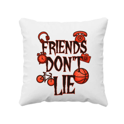 Friends don't lie – pre fanúšikov seriálu Stranger Things - vankúš s potlačou