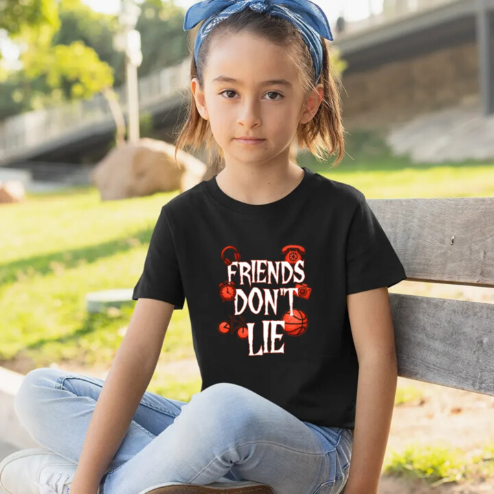 Friends don't lie – pre fanúšikov seriálu Stranger Things - detské tričko s potlačou