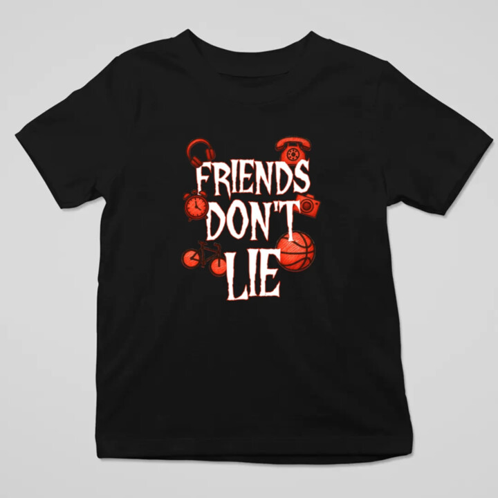 Friends don't lie – pre fanúšikov seriálu Stranger Things - detské tričko s potlačou