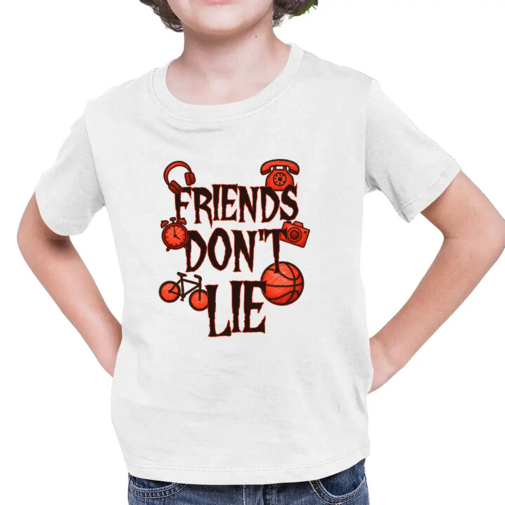 Friends don't lie – pre fanúšikov seriálu Stranger Things - detské tričko s potlačou