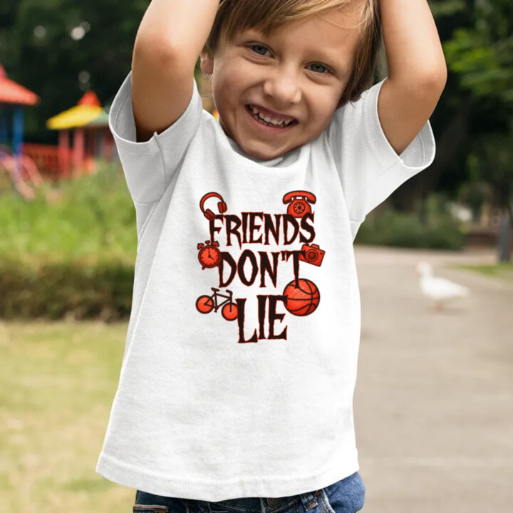 Friends don't lie – pre fanúšikov seriálu Stranger Things - detské tričko s potlačou