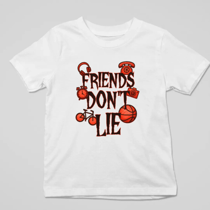 Friends don't lie – pre fanúšikov seriálu Stranger Things - detské tričko s potlačou