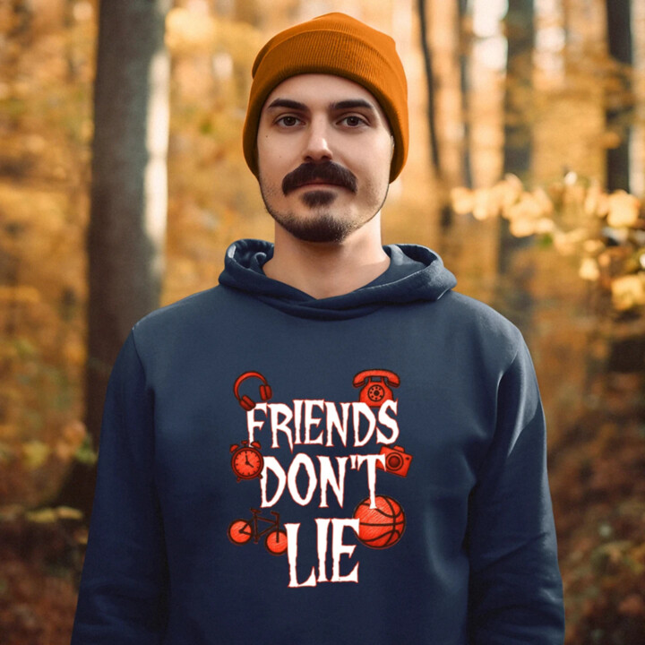 Friends don't lie – pre fanúšikov seriálu Stranger Things  - pánska mikina s potlačou