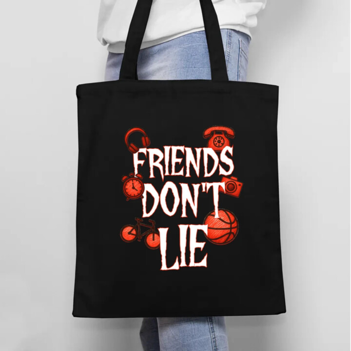 Friends don't lie – pre fanúšikov seriálu Stranger Things - taška s potlačou