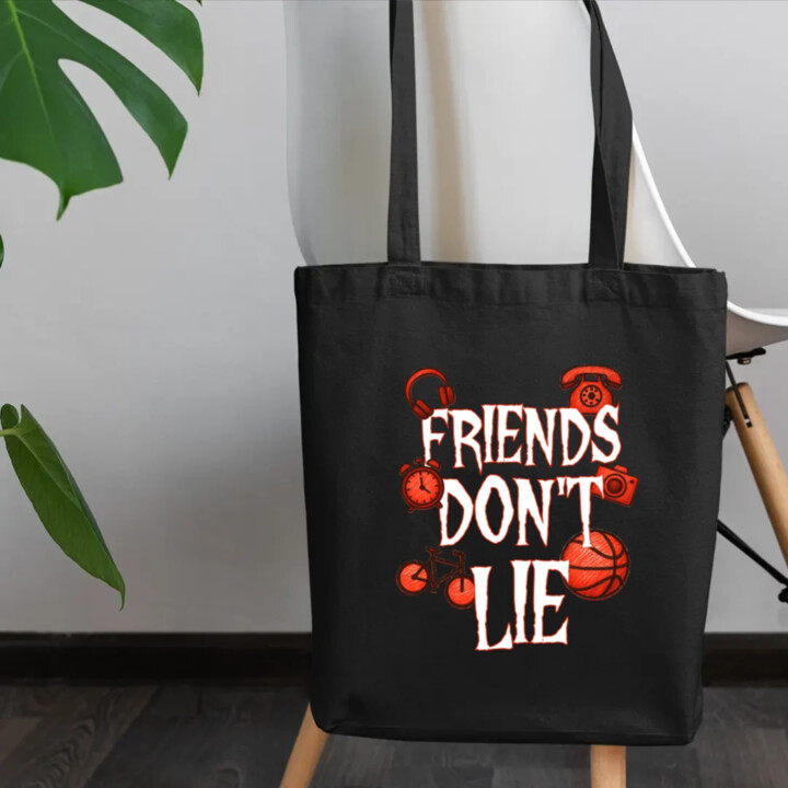 Friends don't lie – pre fanúšikov seriálu Stranger Things - taška s potlačou