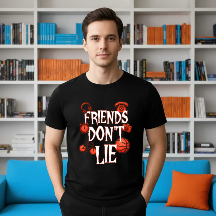 Friends don't lie – pre fanúšikov seriálu Stranger Things - pánske tričko s potlačou