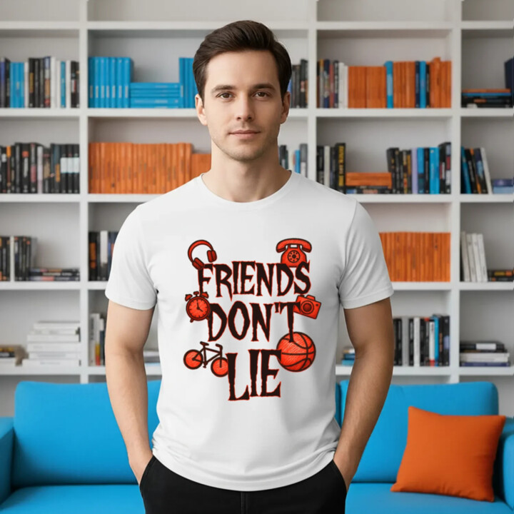 Friends don't lie – pre fanúšikov seriálu Stranger Things - pánske tričko s potlačou