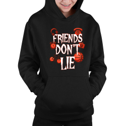Friends don't lie – pre fanúšikov seriálu Stranger Things - detská mikina s kapucňou