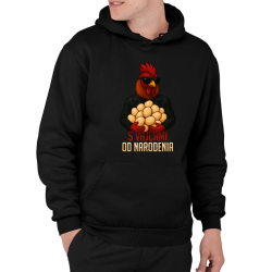 S vajcami od narodenia  - pánska mikina s potlačou