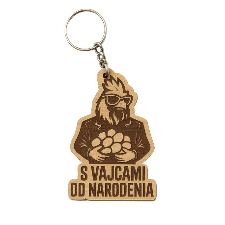 S vajcami od narodenia - kľúčenka s gravírovaním